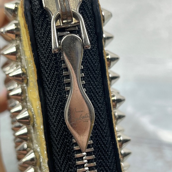 Christian Louboutin‎ Spiked Wallet Long Zip Around Red Interior Designer - Picture 14 of 16